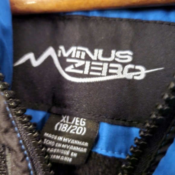 Minus Zero Teal Black 18-20 XL Puffer Jacket NWT - Picture 4 of 5